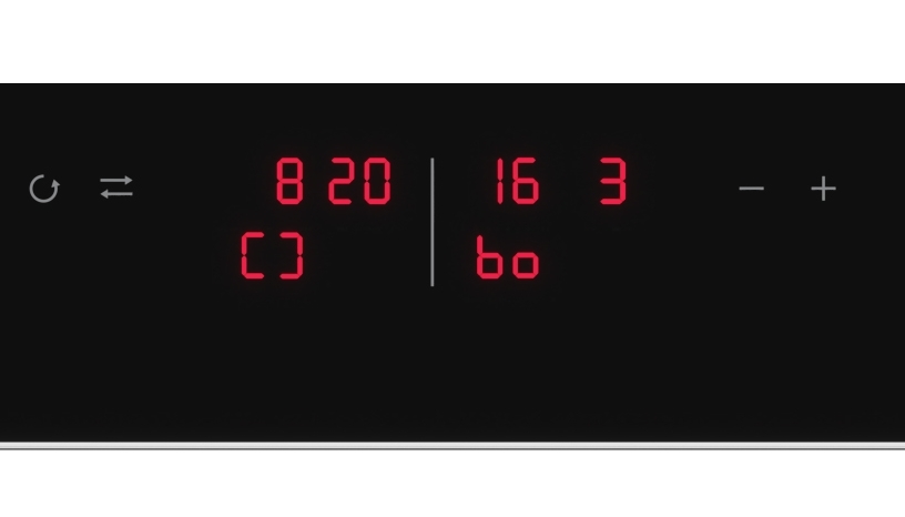 Červený LED displej varné desky De Dietrich DPI4411B